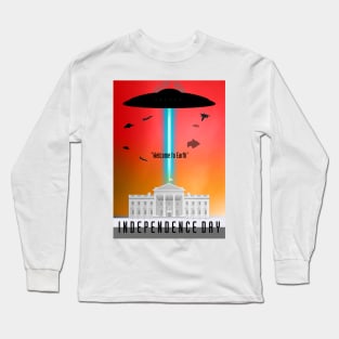 Independence day minimal poster art Long Sleeve T-Shirt